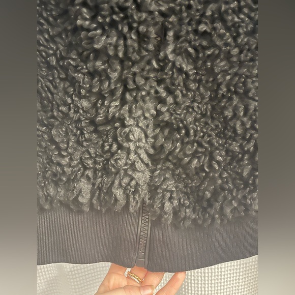 ZARA TRF Sherpa/Teddy Bomber Jacket Black Size L - Picture 16 of 16